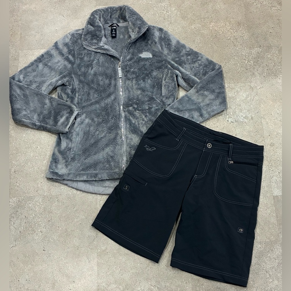 Womens KUHL/NORTH FACE Adjustable Length Shorts & Jacket, sz 8